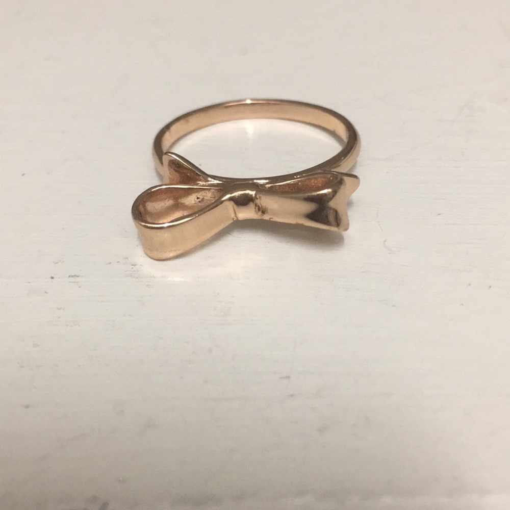rose gold kate spade bow ring